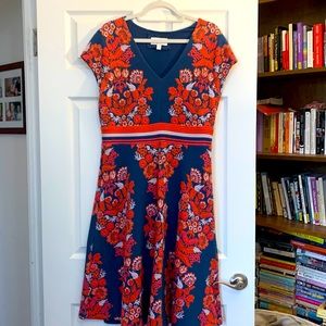 Anthropologie dress, 16, teal with beautiful embroidery